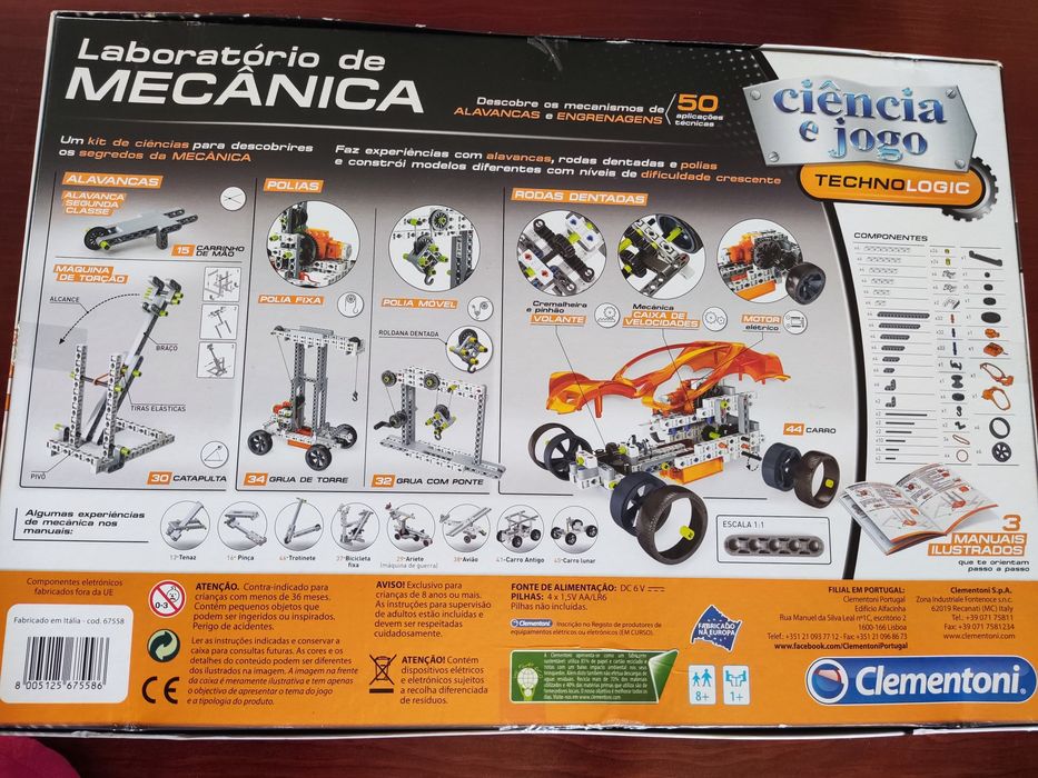 Lego Clementoni Constrói mecanismos com alavancas e engrenagens