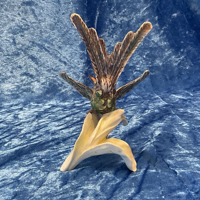 Beija flor escultura elegante pintura manual 13/14 cm