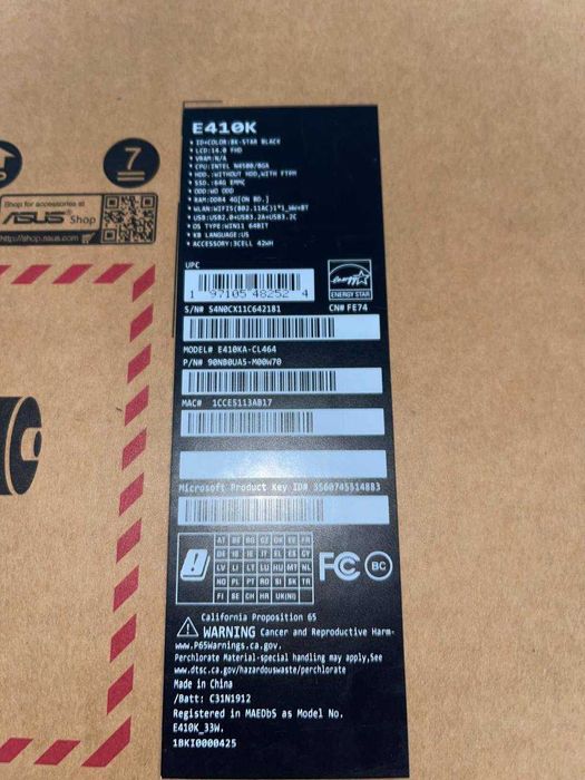Ноутбук Asus E410KA-PM464 14