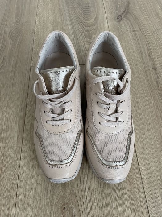 Sneakersy buty trampki Lasocki skóra róż beż 38 dostawa