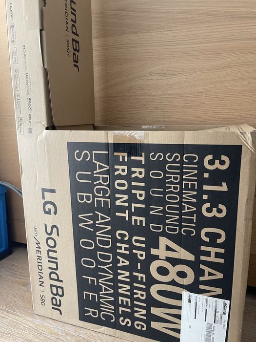 LG Soundbar S80QYcom  tecnologia Meridian – NOVA