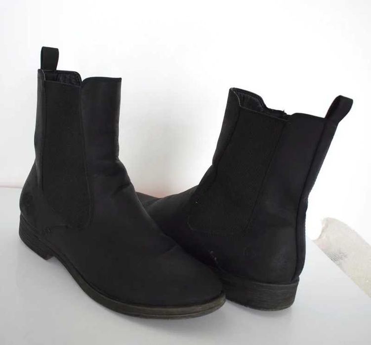 Tamaris botki czarne buty black sztyblety 41