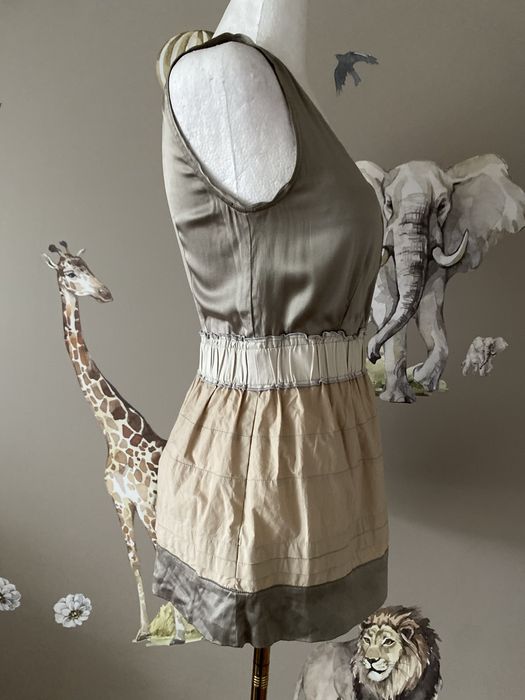Elegancka jedwabna bluzka premium taupe bluzka z jedwabiu