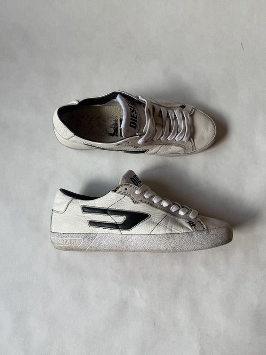 Diesel S-Leroji Low Sneakers White/Black D Logo Shoes кеды кроссовки дизель