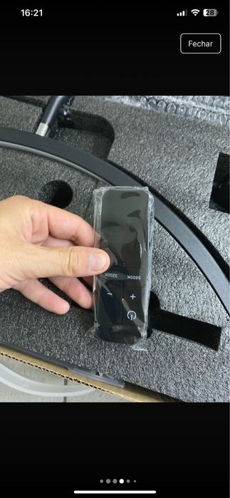 Ring light meia lua preta nova