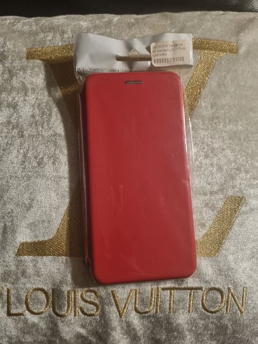 Futerał magnetyczny etui na telefon S21 czerwony