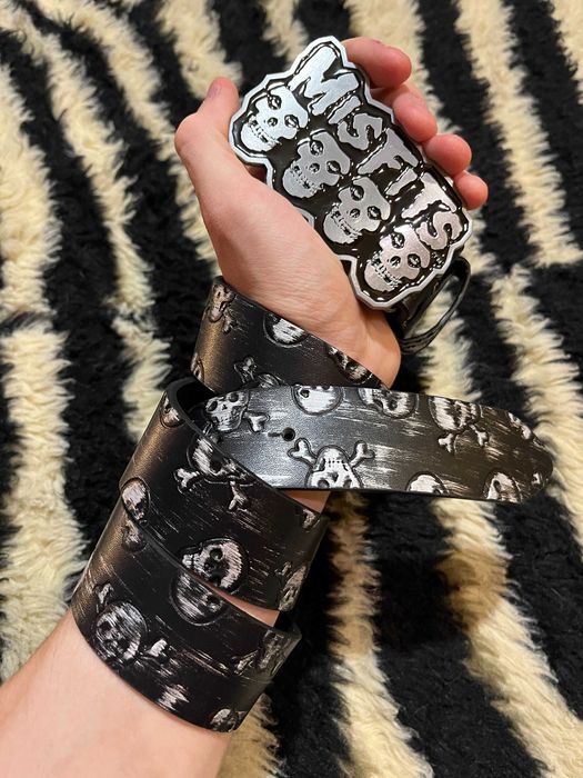 Misfits Crimson Ghost Logo Buckle Belt Ремень Мистфитс с Черепами Скелетами  archive