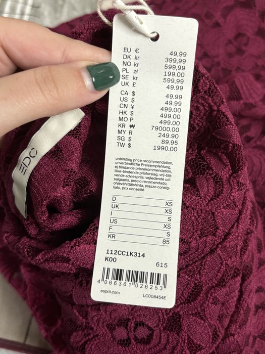 Top em renda EDC by Esprit tamanho S