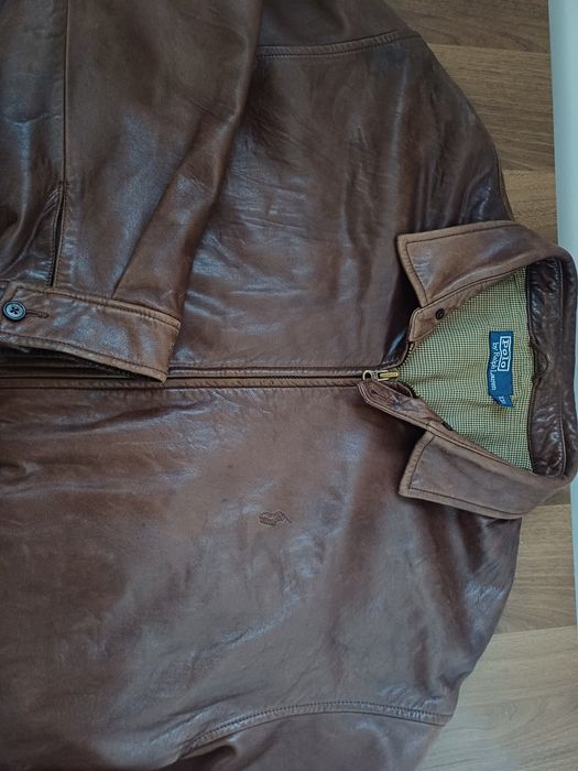 Кожаная куртка RALPH LAUREN оригинал 2XL