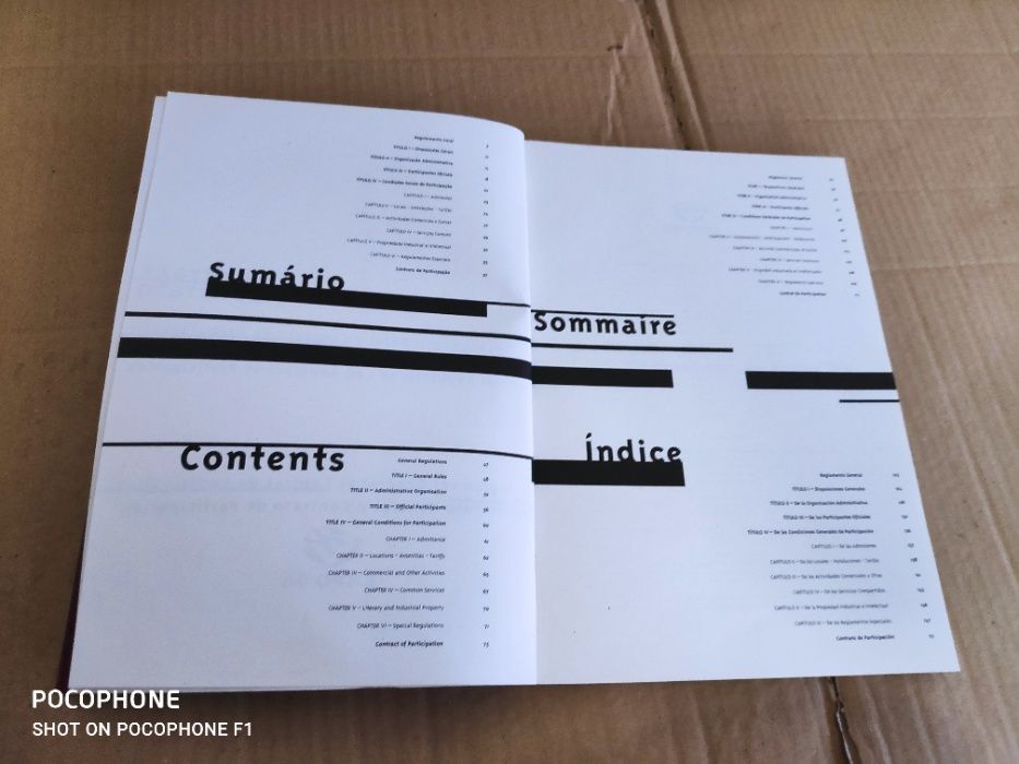 2021 Livro Expo98. Livro Regulamento Geral e Contrato de Participaçã