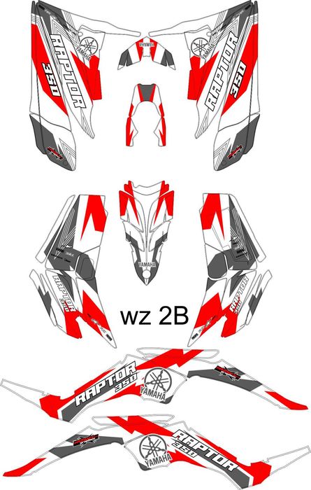 Naklejki Yamaha Raptor YFZ 350 Okleina