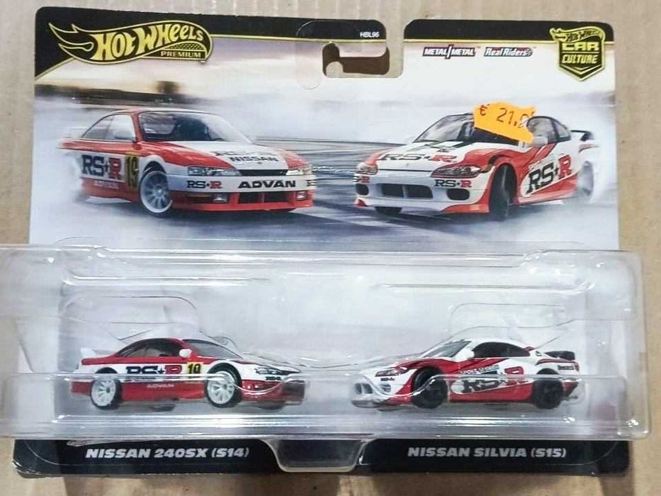Hot Wheels Premium Car Culture Nissan 240SX (S14) e Nissan Silvia (S15)