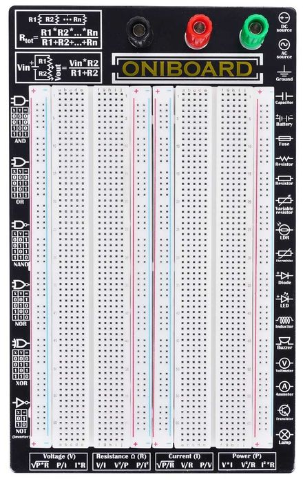 Breadboard com fórmulas embutidas, 1660 pins - NOVOS