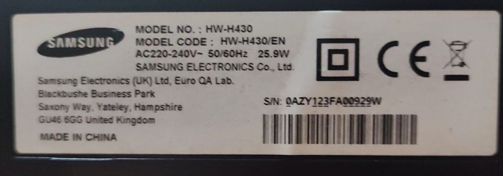 Soundbar Samsung HW-H430