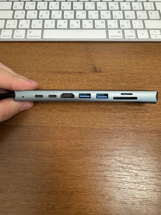 Хаб 7 в 1 type-c hdmi usb sd ethernet rj45