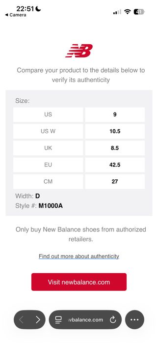 ОРИГІНАЛЬНІ New balance 1000