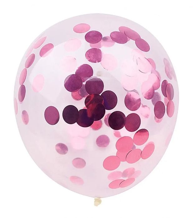 Balon Z Konfetti Różowy 6 Szt Party Go. Nowy Produkt