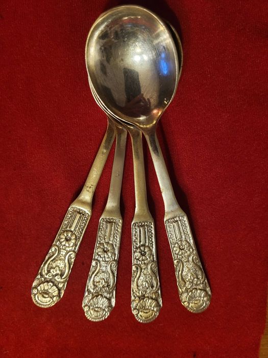 Antyczne łyżki stołowe William Page & Co (Roman Silver)