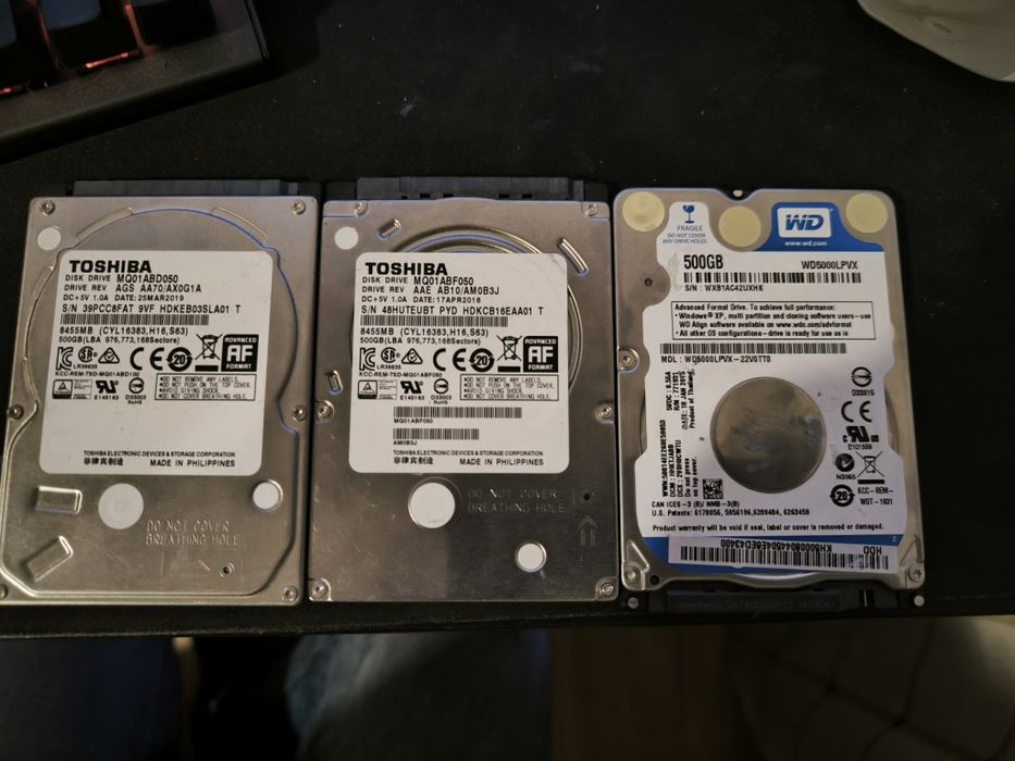 Discos 2.5" Sata 500gb