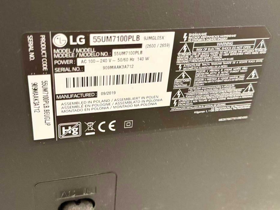 Smart TV LG de 55 polegadas