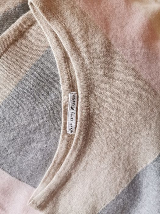 Pastelowe ponczo Black Story – wełna & kaszmir – One Size (do L)