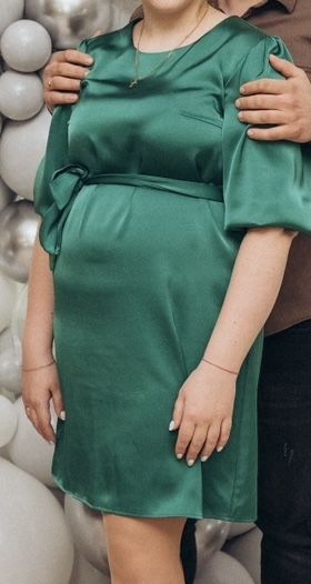 Плаття зелене атласне 50 розмір