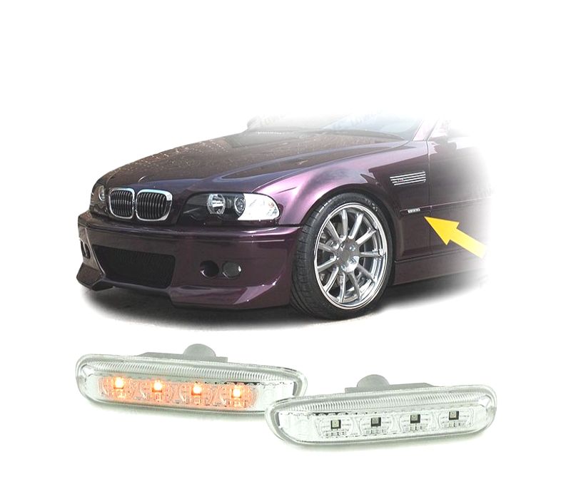 PISCAS LATERAIS LED BRANCOS BMW E46 BERLINA 98-01 COUPÉ 99-03