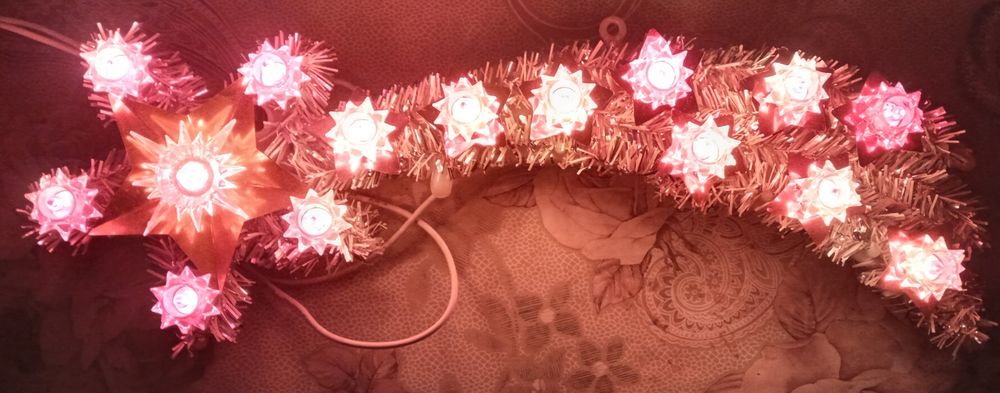 Елочная игрушка гирлянда Германия Звезда КометаНовая Красота Люкс