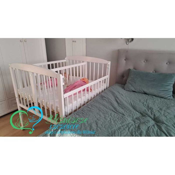 Łóżeczko dla bliźniaków dostawne NOWE