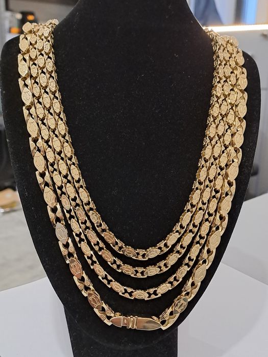 Złoty Łańcuszek splot Cartier 585 Nowy 65 cm  Nowy 345 zł/1g