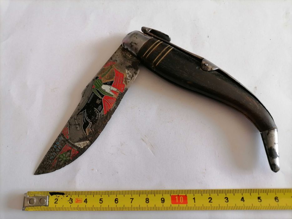 Canivete Coleção Toledo/Albacete? - Cenas Tauromaquia - Cabo Corno