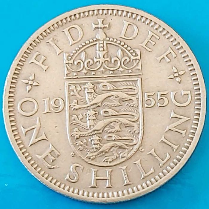 1 Shilling de 1955. Reino Unido, Isabel II