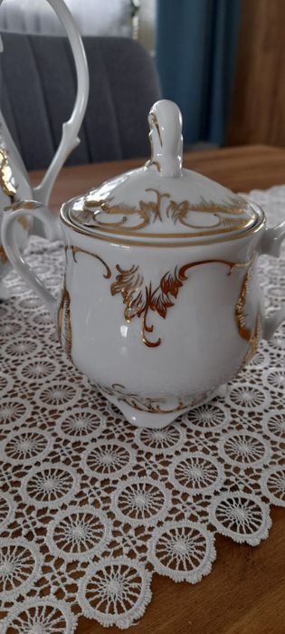 Garnitur do kawy Rococo Anna 6 os. Porcelana Ćmielów