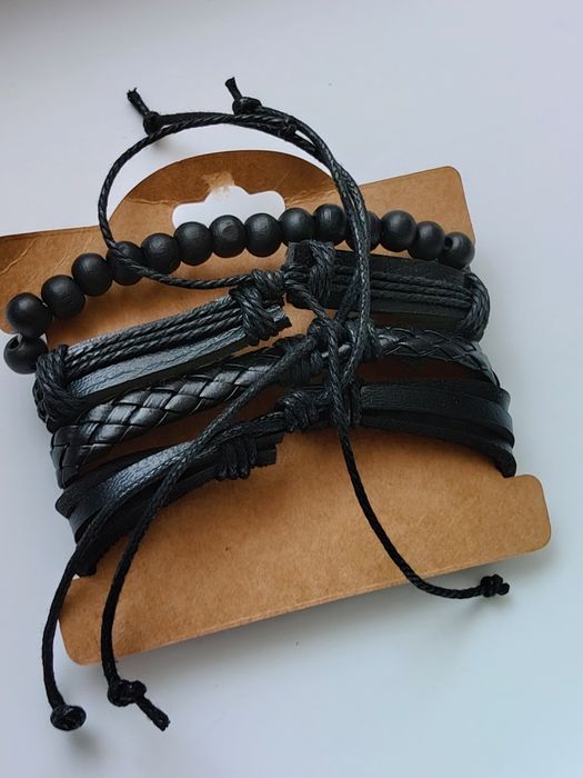 Bransoletka zestaw rzemyki vintage retro Boho