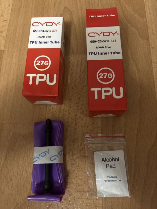 TPU камера велосипедная CYDY 650x23-32c 571/ шоссе цена 2 шт