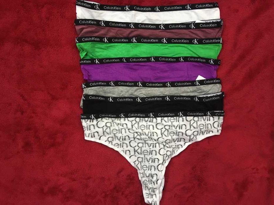 CALVIN KLEIN stringi damskie, 7 pack nowe oryginał rozmiar XS