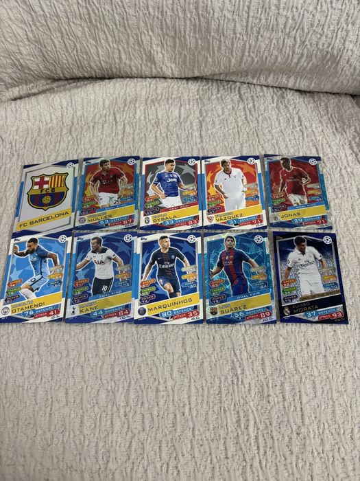 10 Cartas Topps Match Attax UEFA champions League