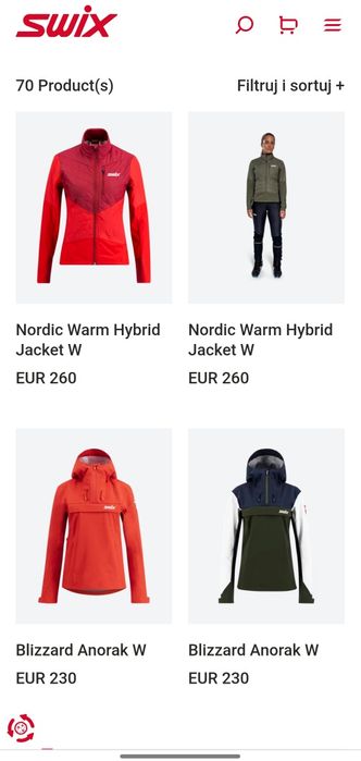 Kurtka narciarska Swix sportowa rowerowa