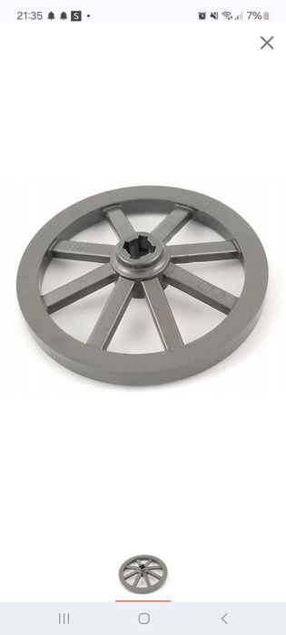 Lego koło 4489 perłowy szary 2szt komplet