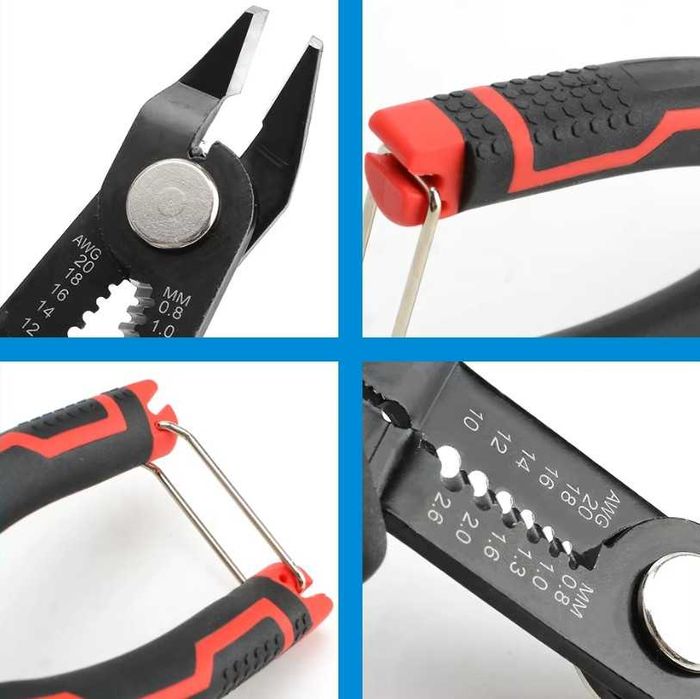 Кусачки / стрипер для проводів 20–10AWG | Різка, зачистка, обжим | Нові