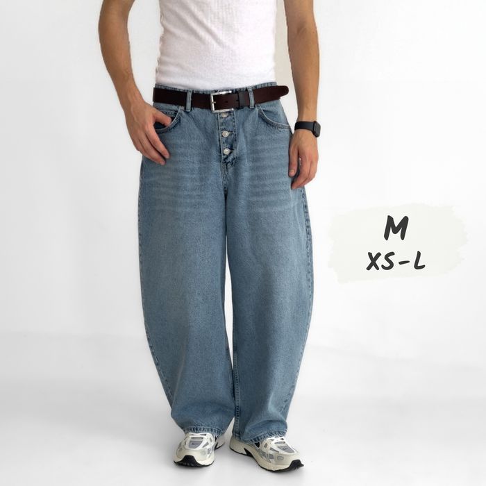 Джинси чоловічі широкі baggy/barrel/balloon jeans, штани баггі | Джинсы багги мужские широкие Джынсы беги стиль 90 х реп ск8 rap sk8 y2k | Розмір M