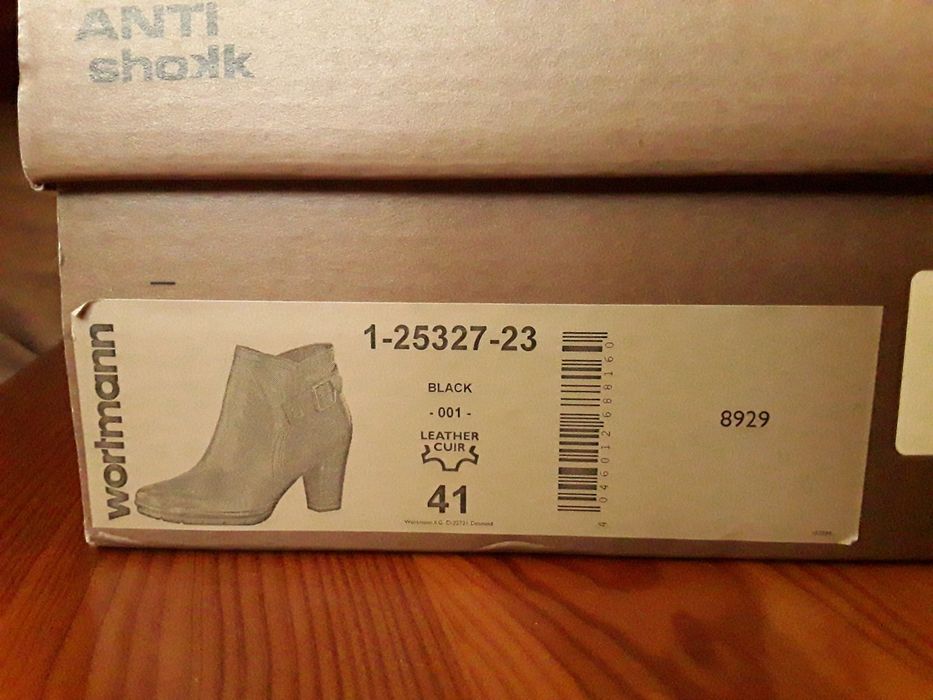 Botki czarne Tamaris Skóra Naturalna