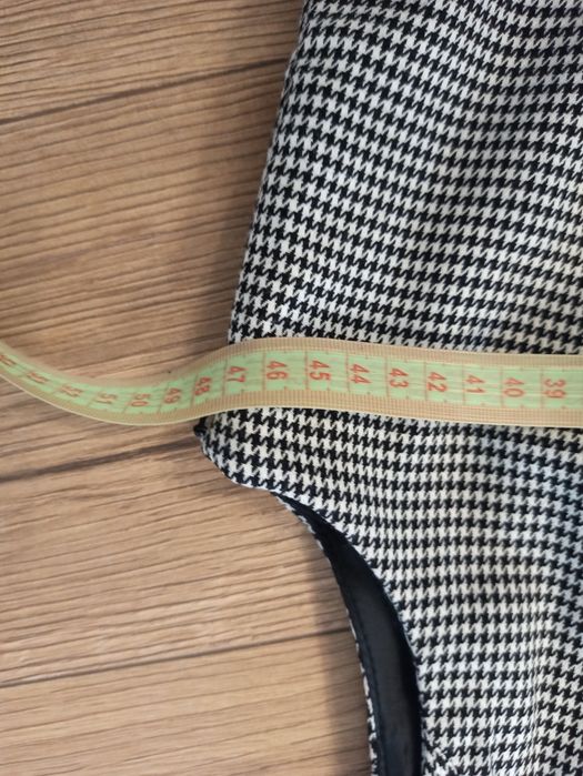 Czarna biała sukienka w pepitkę kratkę LMC na święta sylwestra LMC L/4