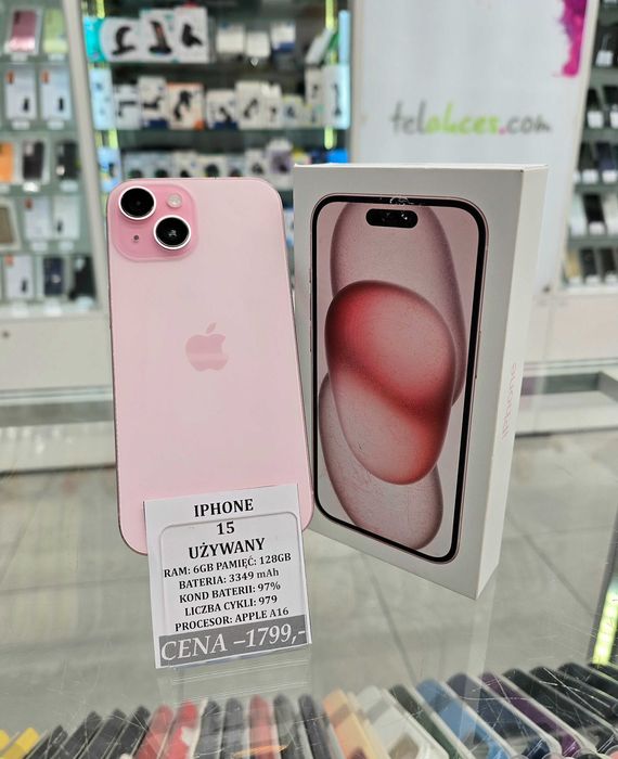 Iphone 15 128GB Bat 97% Telakces Felicity *Raty 0%
