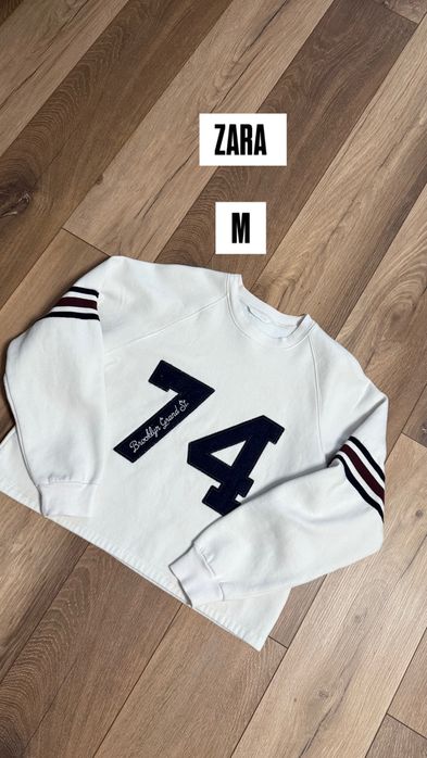 Zara bluza college biel ecru M