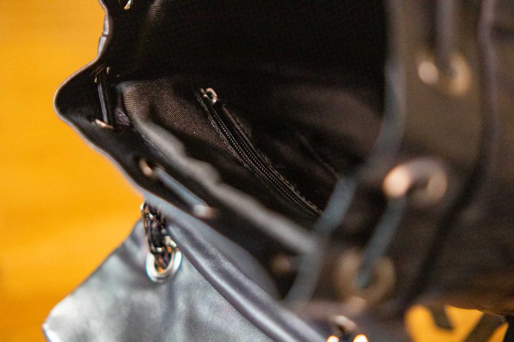 mochila Anna Luchini azul escura