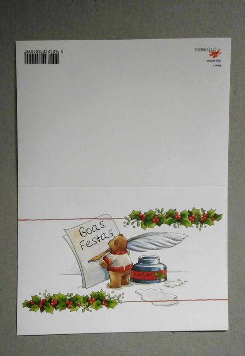 Conjunto de 5 Postais de Natal CTT Antigos