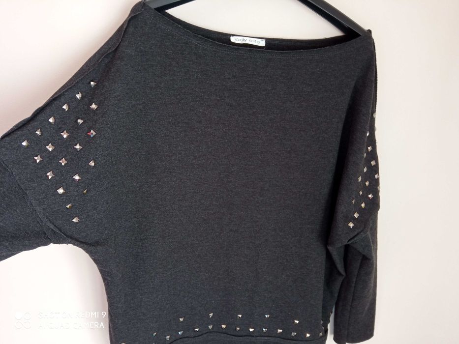 Bluzka oversize ciążowa z ozdobami