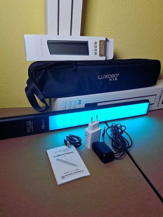 Luz LED RGB Profissional LUXCEO P6 NOVO A ESTREAR (C/ App e PowerBank)
