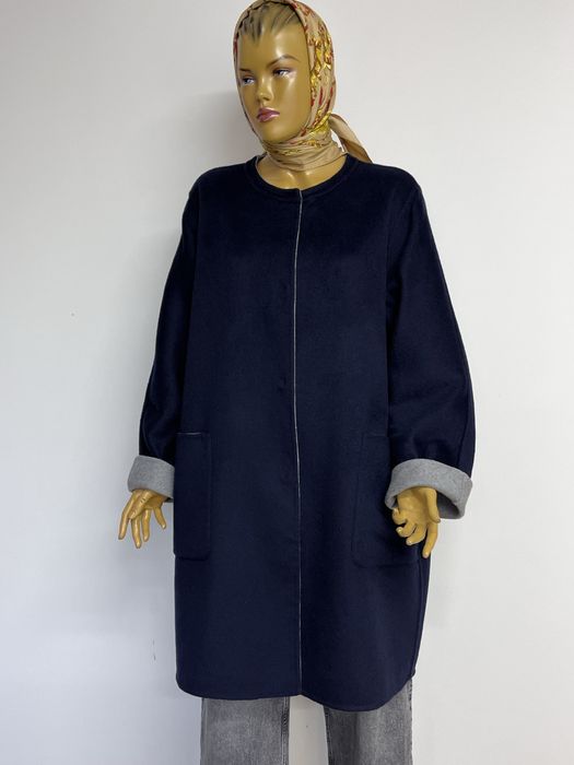 3XL двостононнє вовняне пальто Marina Rinaldi Max Mara батал вовна